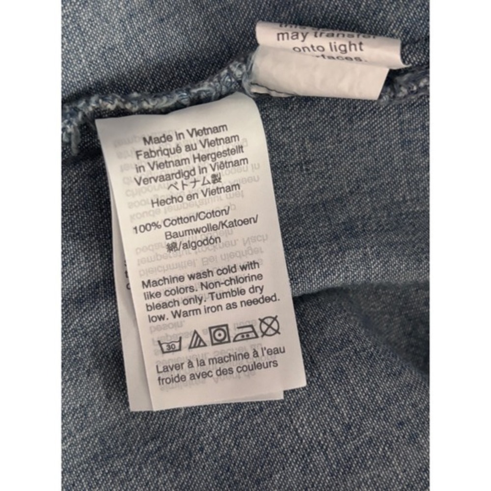 Madewell Denim Shirt Dress Medium 100% Cotton Button Front Dress - Picture 3 of 9